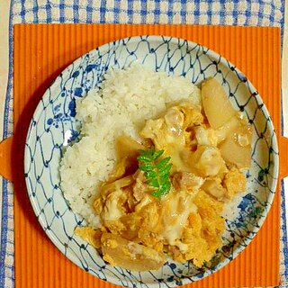 残りタケノコの親子丼♪